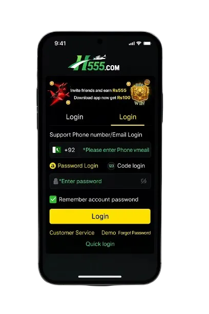 login and register 1 H555 Game